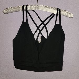 Black Strappy Bandeau Top